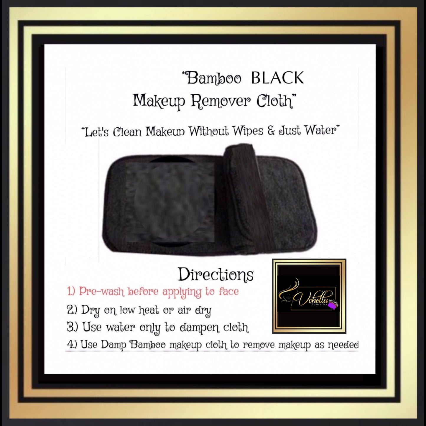 Bamboo Black Makeup Cloth