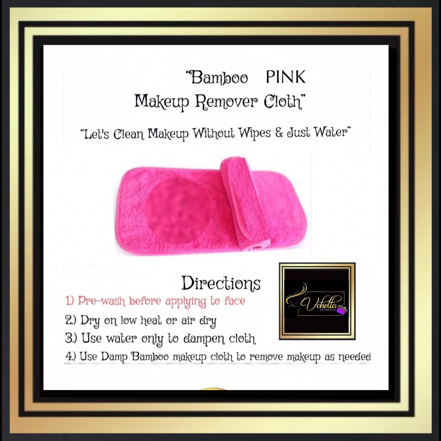 Bamboo Hot Pink Makeup Cloth