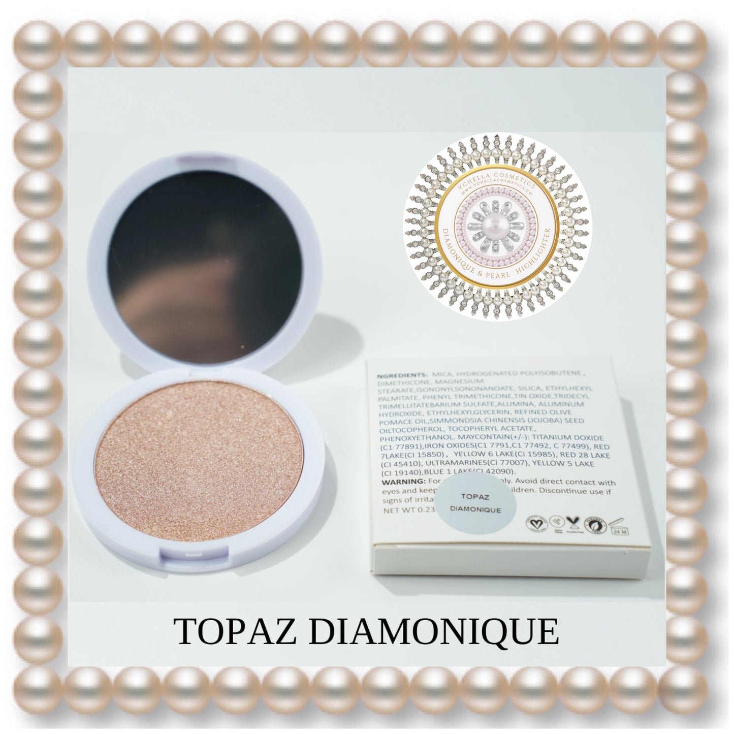 DIAMONIQUE & PEARL  COMPACT HIGHLIGHTERS