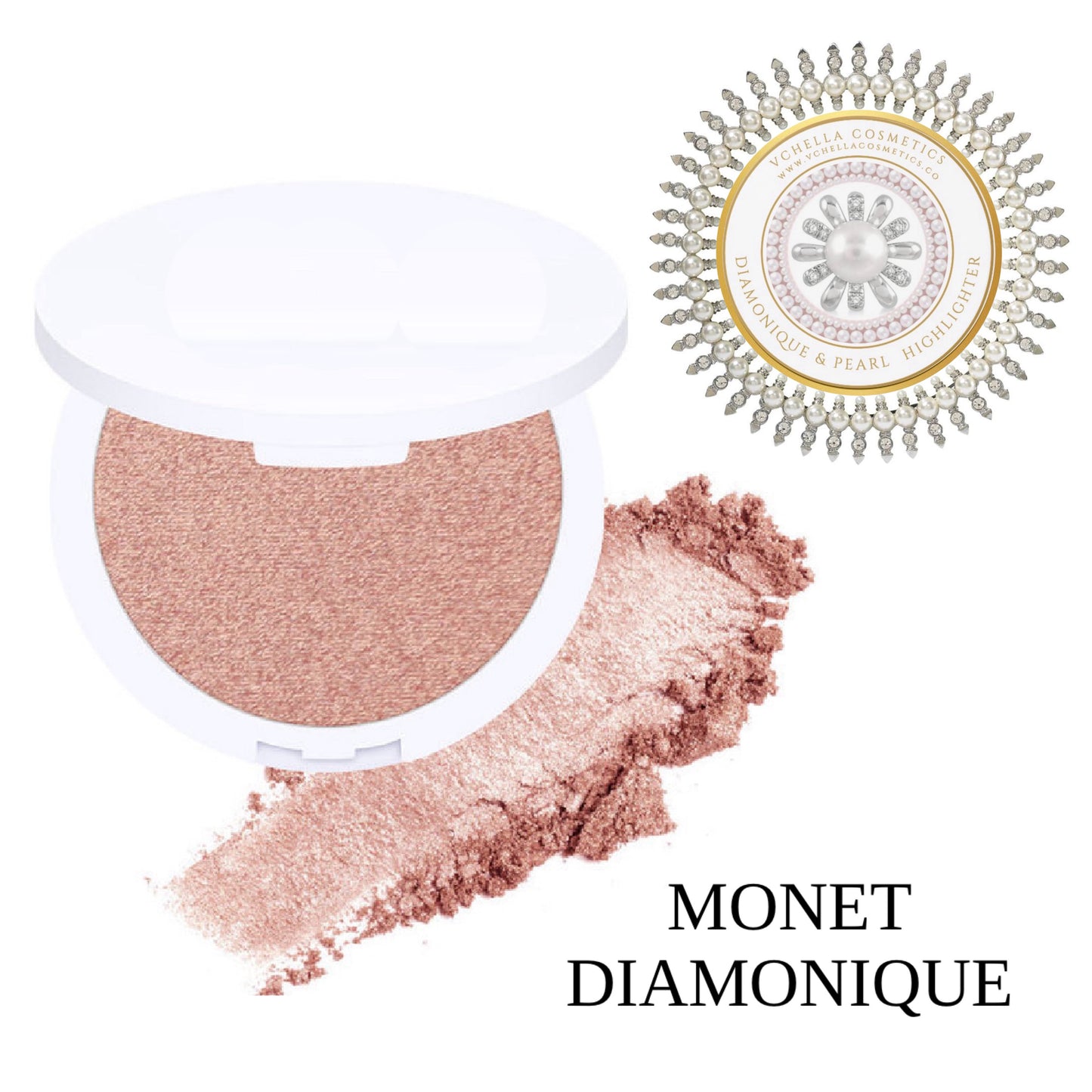 DIAMONIQUE & PEARL  COMPACT HIGHLIGHTERS