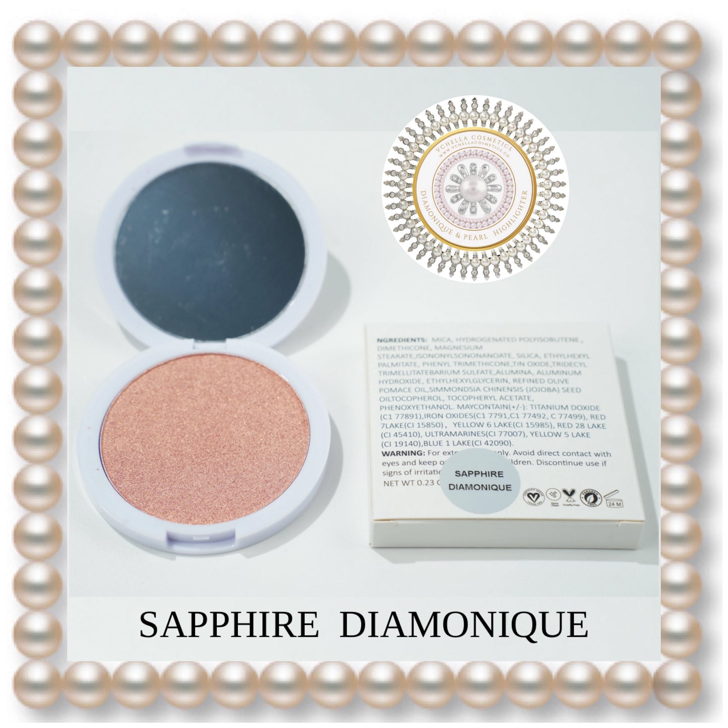 DIAMONIQUE & PEARL  COMPACT HIGHLIGHTERS