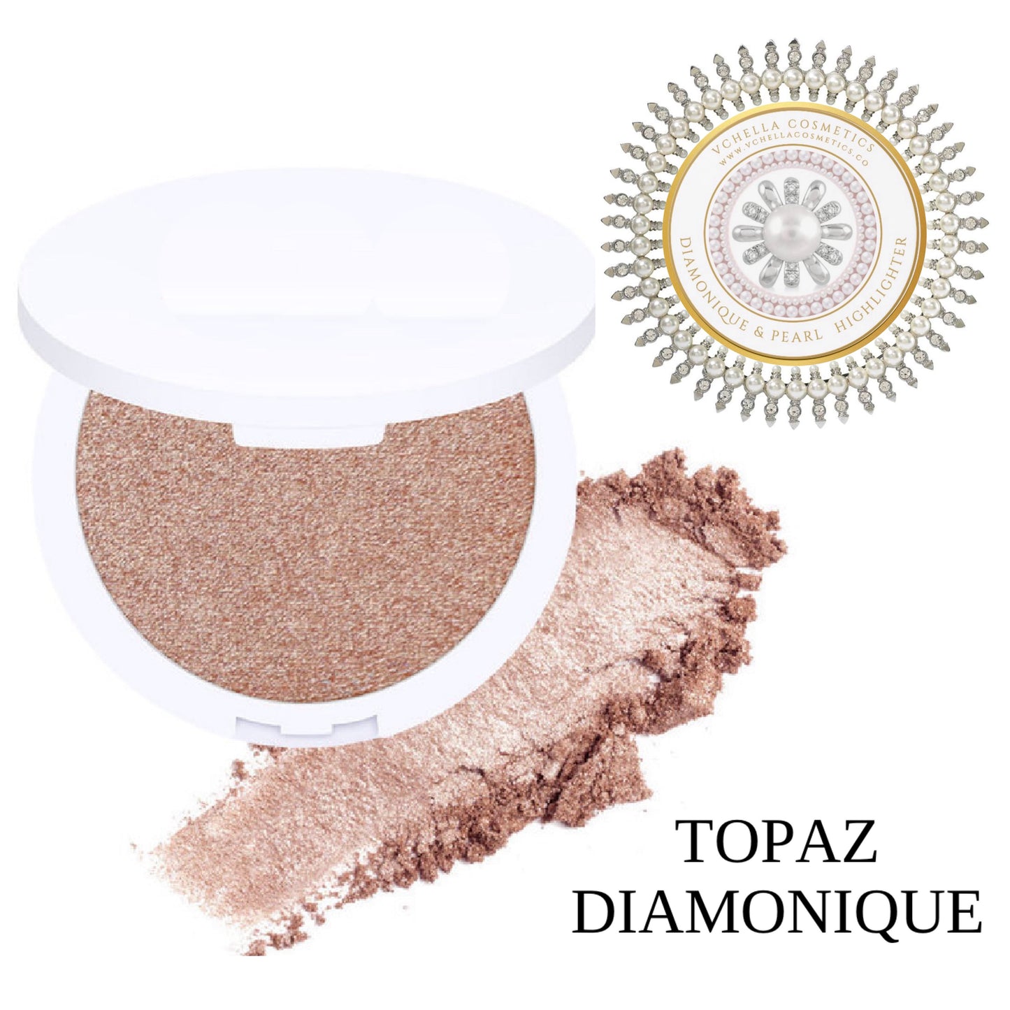 DIAMONIQUE & PEARL  COMPACT HIGHLIGHTERS