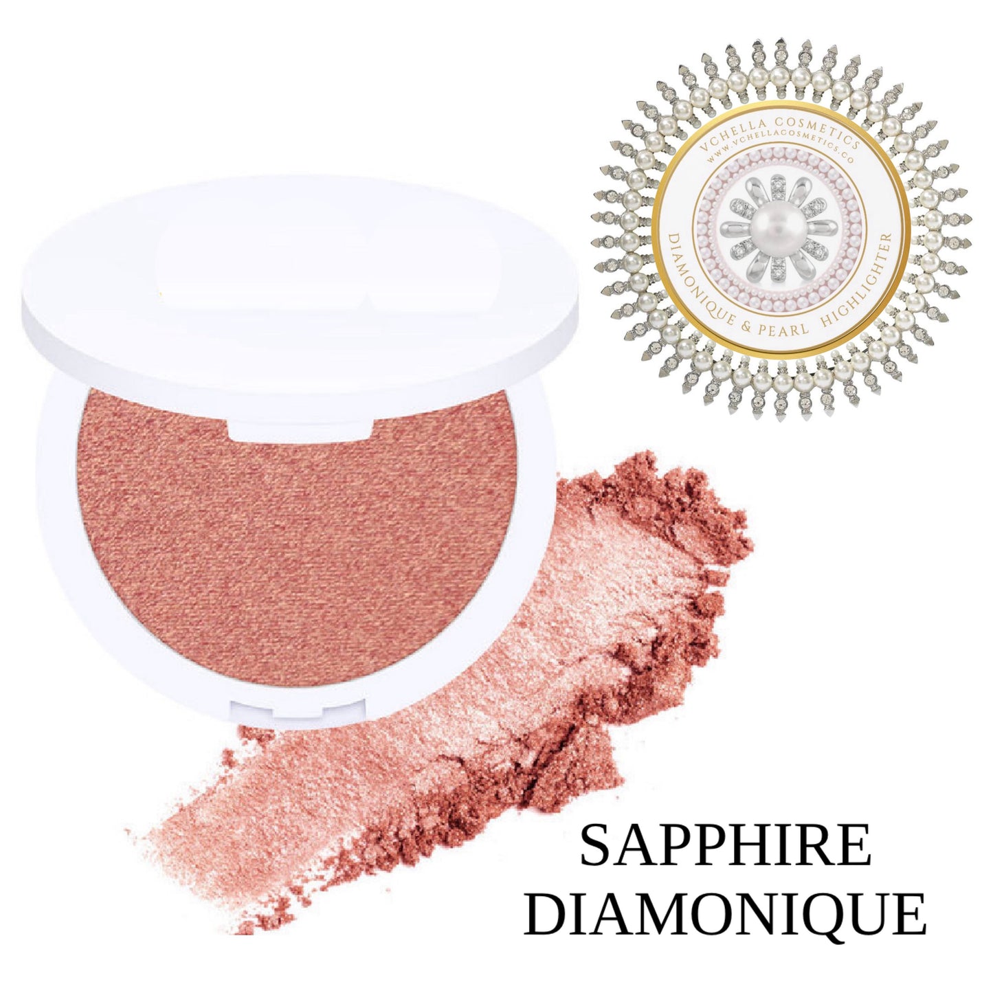 DIAMONIQUE & PEARL  COMPACT HIGHLIGHTERS