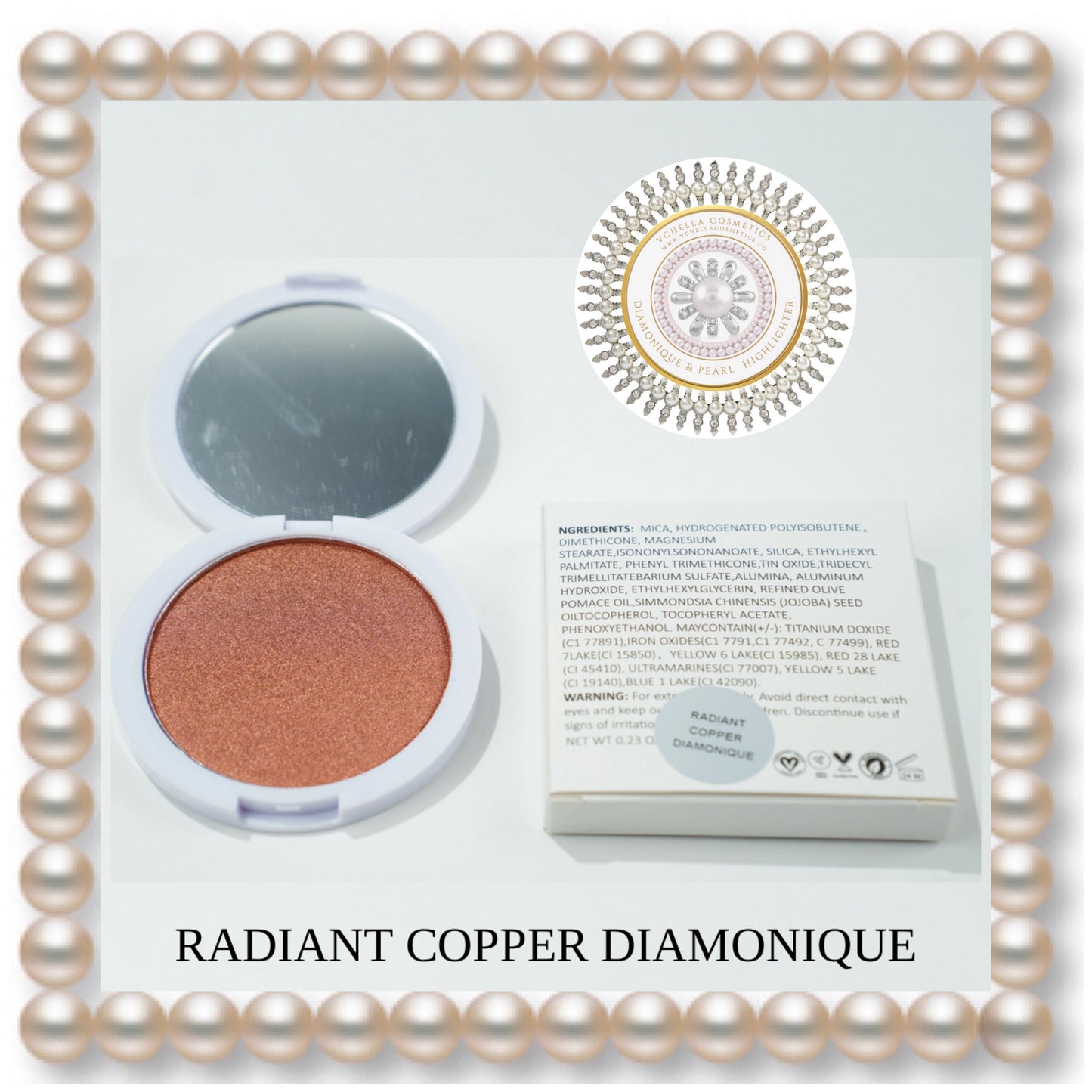 DIAMONIQUE & PEARL  COMPACT HIGHLIGHTERS