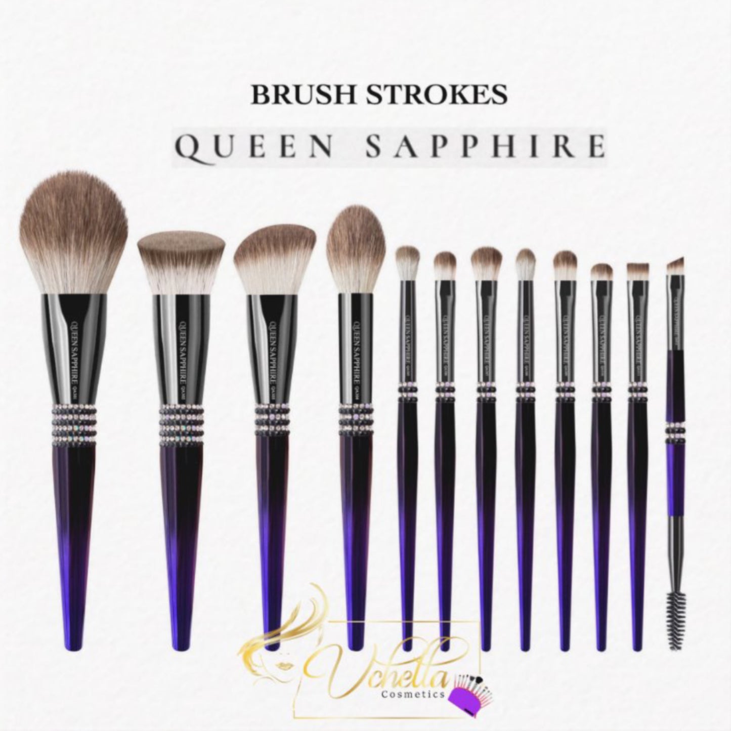 Queen Sapphire Brush Set